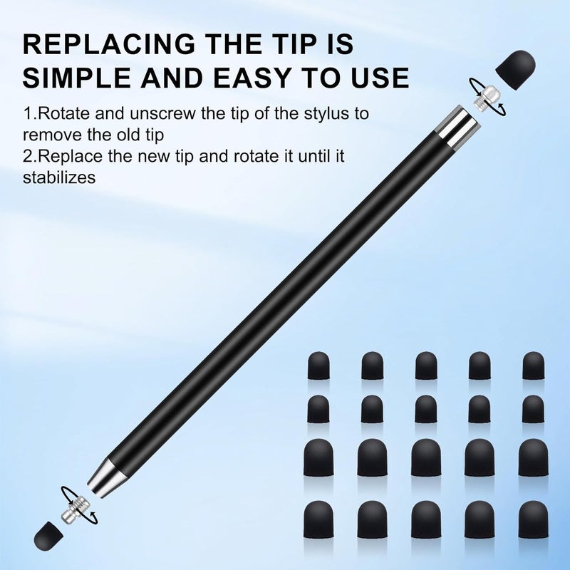 SLKIJDHFB 10Pack Stylus Pen,Stylus Pens for Touchscreen, 2-in-1High Precision and Sensitivity Stylus Pen for iPad,iPhone,Smartphones,Android and Tablets,All Universal Touch Screen Devices(10Stylus Pen+20 Tips) - Image 3